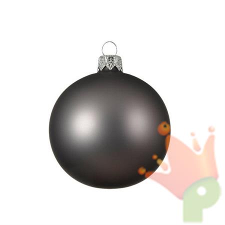 PALLINE DI NATALE GRIGIO OPACO 10 CM CONFEZIONE 4 PZ