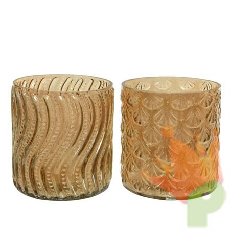 VASO IN VETRO 11CM SABBIA