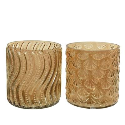 VASO IN VETRO 11CM SABBIA