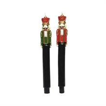 CANDELA SCHIACCIANOCI 26,4CM ROSSO/VERDE 2PZ