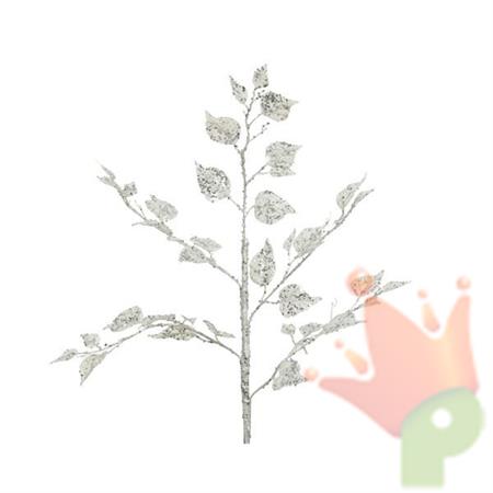 RAMO IN PLASTICA 90CM BIANCO/ARGENTO
