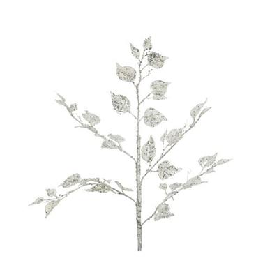 RAMO IN PLASTICA 90CM BIANCO/ARGENTO