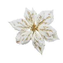STELLA DI NATALE 5CM BIANCO/ORO