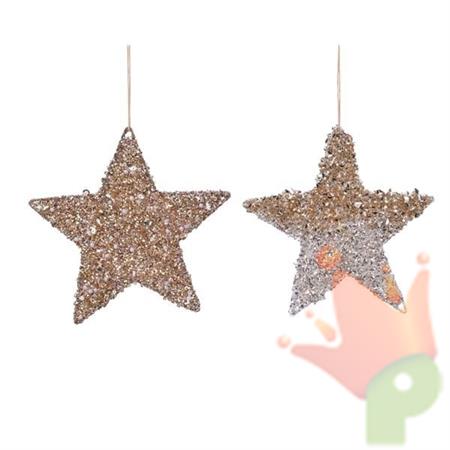 PENDENTE PER ALBERO 0,5CM STELLA CHAMPAGNE/ORO