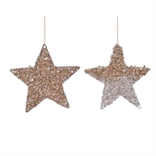 PENDENTE PER ALBERO 0,5CM STELLA CHAMPAGNE/ORO