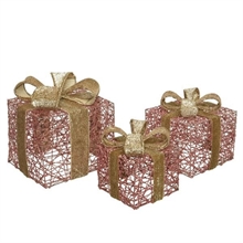 PACCO REGALO IN FERRO 14CM ROSA SCURO