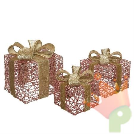PACCO REGALO IN FERRO 13CM ROSA SCURO
