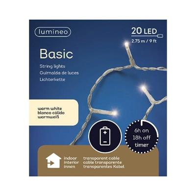 LUCI LED DA INTERNO 275CM 20LED LUCE CALDA