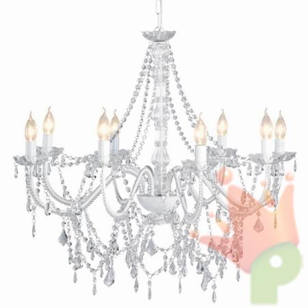 LAMPADARIO IN ACRILICO TRASPARENTE 75CM