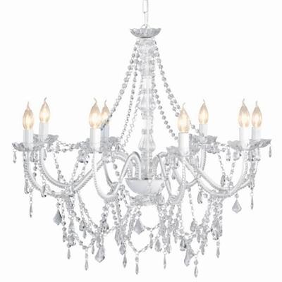 LAMPADARIO IN ACRILICO TRASPARENTE 75CM