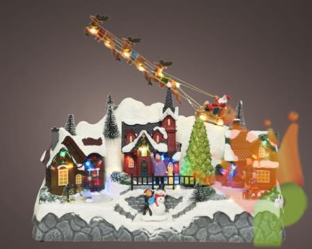 VILLAGGIO DI NATALE BABBO NATALE CON SLITTA