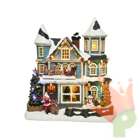 VILLAGGIO NATALIZIO CON LUCI LED MULTICOLOR 27CM N113