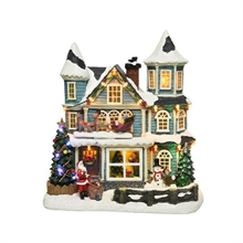 VILLAGGIO NATALIZIO CON LUCI LED MULTICOLOR 27CM N113