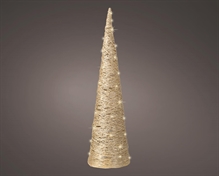 CONO IN CARTA 78CM CON 40 MICROLED BIANCO CALDO