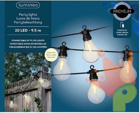 LUCI DI NATALE 20 LAMPADINE A LED BIANCO CALDO