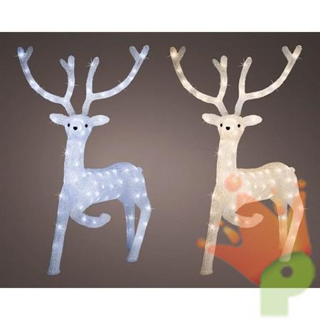 RENNA LUMINOSA 103CM 100 LED LUCE BIANCO CALDO/FREDDO