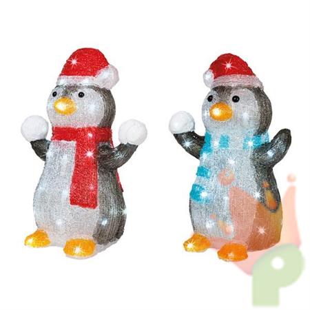 PINGUINO LUMINOSO 35CM 40 LED BIANCO FREDDO