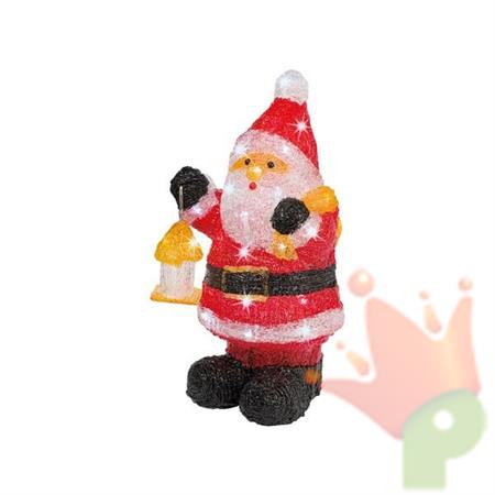 BABBO NATALE LUMINOSO 46 CM 40 LED BIANCO FREDDO