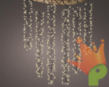 CASCATA LUCI LED 200CM 480 LED BIANCO CALDO