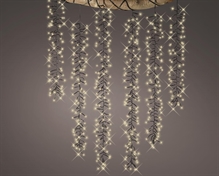 CASCATA LUCI LED 200CM 480 LED BIANCO CALDO