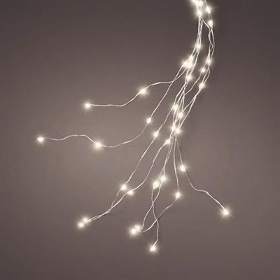 LUCI DI NATALE A FASCIO 672 MICROLED BIANCO CALDO
