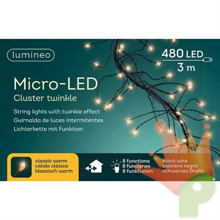 LUCI DI NATALE 480 MICROLED EXTRA CALDO