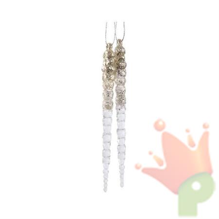 STALATTITI 14,5CM CHAMPAGNE GOLD 2PZ