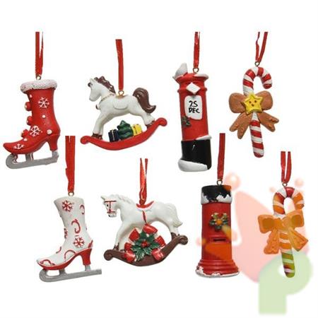 FIGURA DA APPENDERE 6,5CM ROSSO