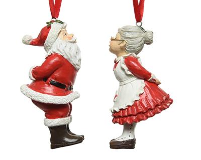PENDENTE NATALIZIO BABBO E MAMMA NATALE 1 PZ ASSORTITO