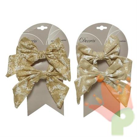 FIOCCO IN POLIESTERE 16CM ORO 2PZ