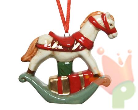 CAVALLO A DONDOLO DA APPENDERE IN POLIRESINA 8CM