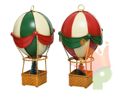 MONGOLFIERA IN FERRO 24CM CON ALBERO