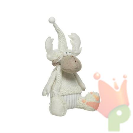 RENNA IN POLIESTERE 37CM BIANCO