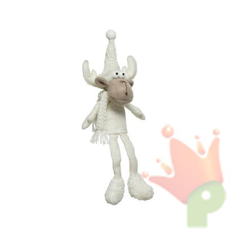 RENNA IN PIEDI IN POLIESYERE 38CM BIANCO