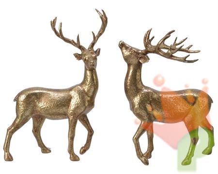 CERVO IN POLIESTERE 47,6CM ORO