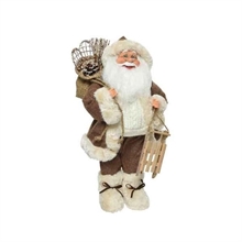 BABBO NATALE IN POLIESTERE 20X30X60CM MARRONE