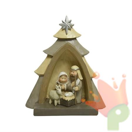 NATIVITA' IN POLIESTERE 13X5X15,5CM