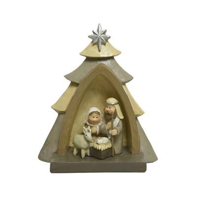 NATIVITA' IN POLIESTERE 13X5X15,5CM