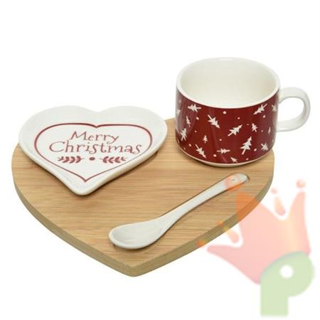 SET THE 19,7X18X7CM BIANCO/ROSSO