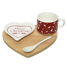 SET THE 19,7X18X7CM BIANCO/ROSSO