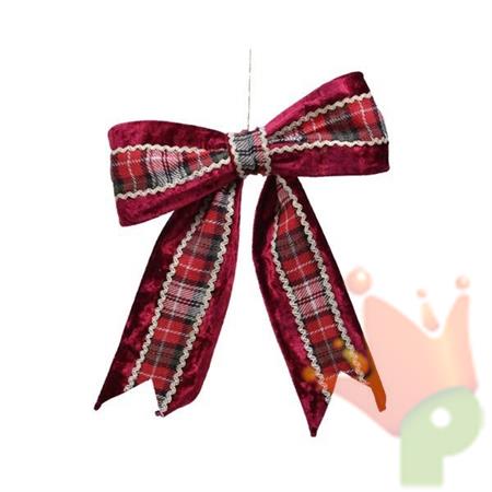 FIOCCO 22X25CM SCOZZESE ROSSO