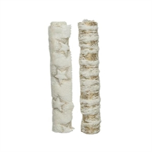 RUNNER 35X200CM ECO PELLICCIA BIANCO/ORO
