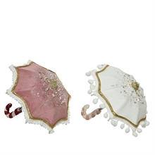 OMBRELLO 20X20CM BIANCO/ROSA
