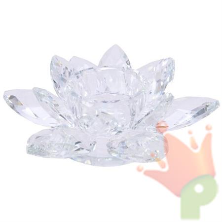 PORTATEALIGHT IN VETRO 13,5CM FORMA FIORE