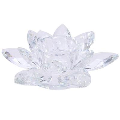 PORTATEALIGHT IN VETRO 13,5CM FORMA FIORE