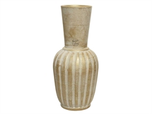 VASO IN TERRACOTTA 40CM BIANCO/ORO