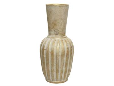 VASO IN TERRACOTTA 40CM BIANCO/ORO