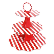 ALZATINA 3 PIANI 35-26-21X H.35CM STRIPES ROSSO