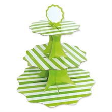 ALZATINA 3 PIANI 35-26-21X H.35CM STRIPES VERDE