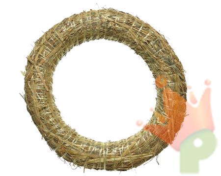 GHIRLANDA CORONA IN PAGLIA DIA. 35CM